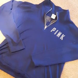 PINK Quarter zip long sleeve top